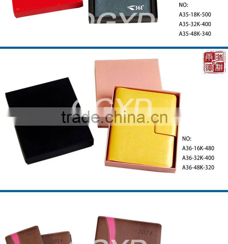 spiral hardcover leather executive notebook with case