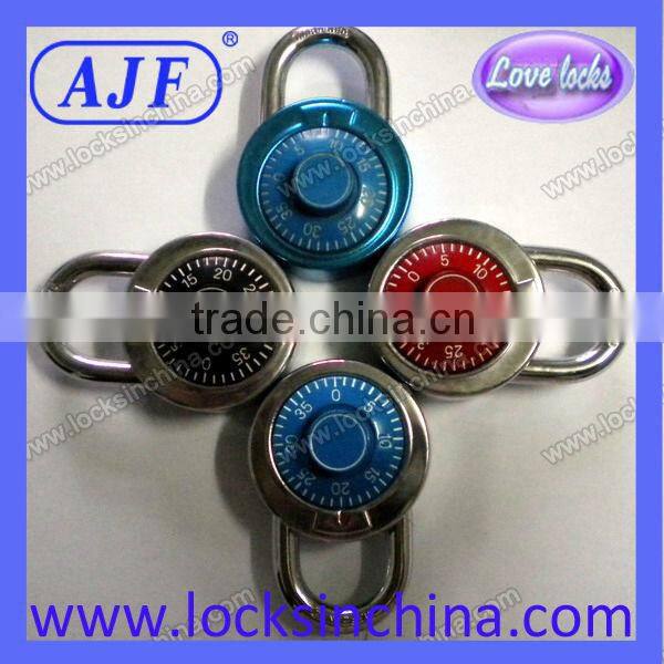 AJF 2015 top sell high quality 50mm gym round dial combination padlock