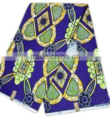 High quality fashion lady style popular African real wax printed fabrics for sale