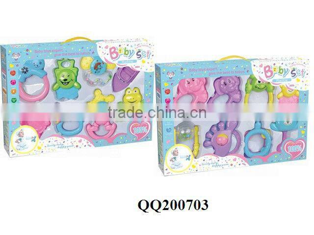 Lovely plastic baby rattle toy