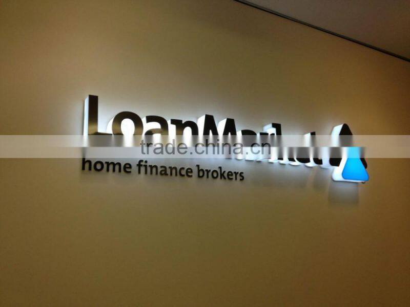 Illuminated metal alphabet letter with led backlit letter sign