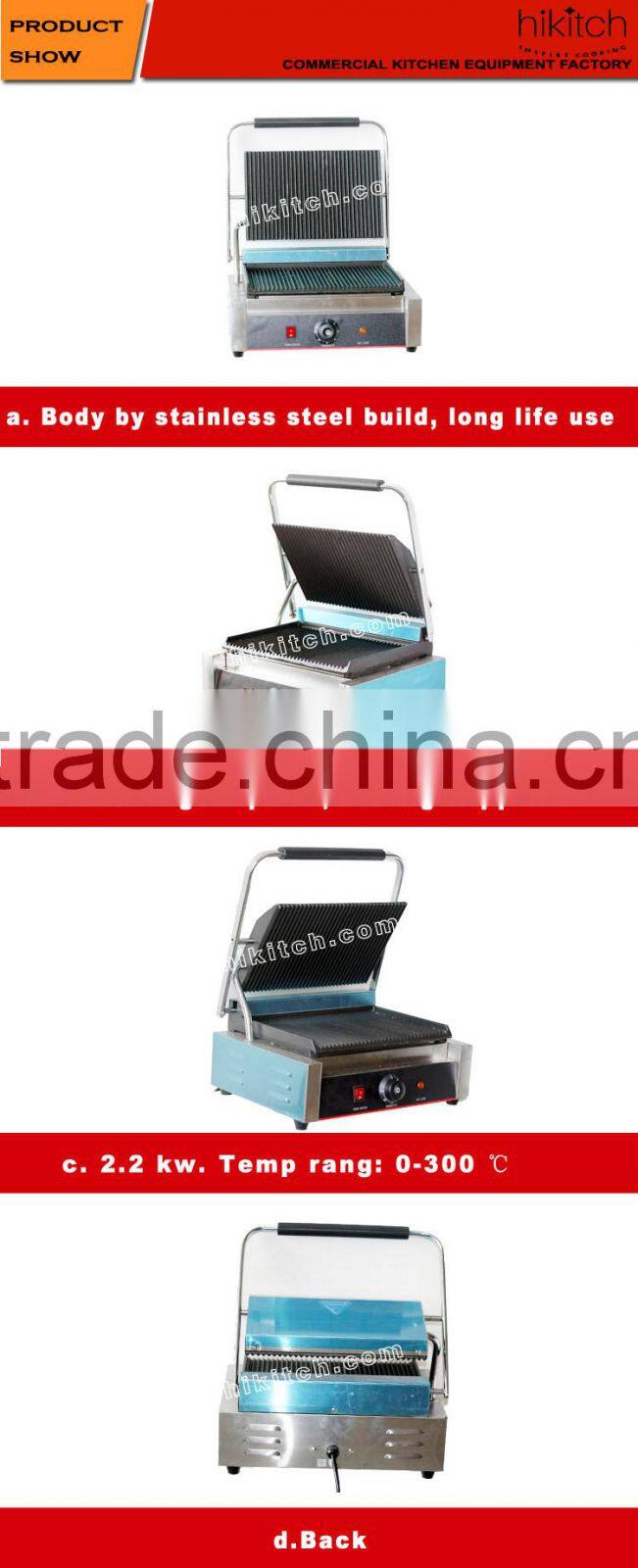 Stainless Steel Griddle Counter Top No- Stick electric panini grill in Guangzhou