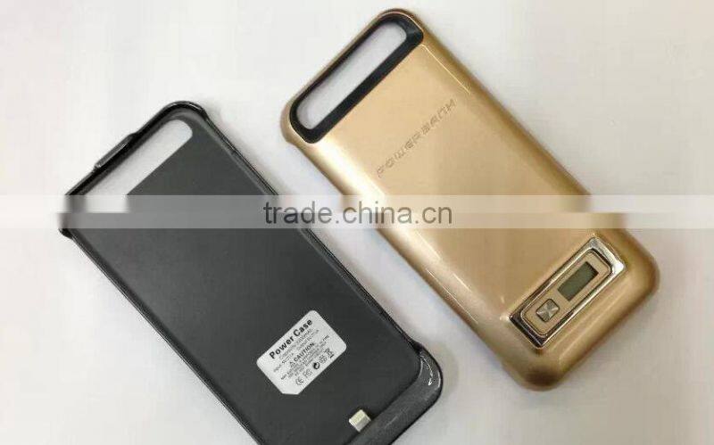 External battery case with LED screen display, 2015 innovative battery pack for i phone 6, factory offer battery cover charger