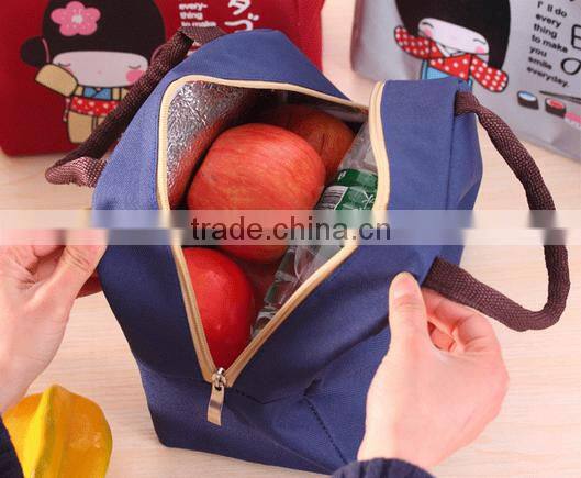 2016 lovely Japanese girl insulated lunch cooler bag
