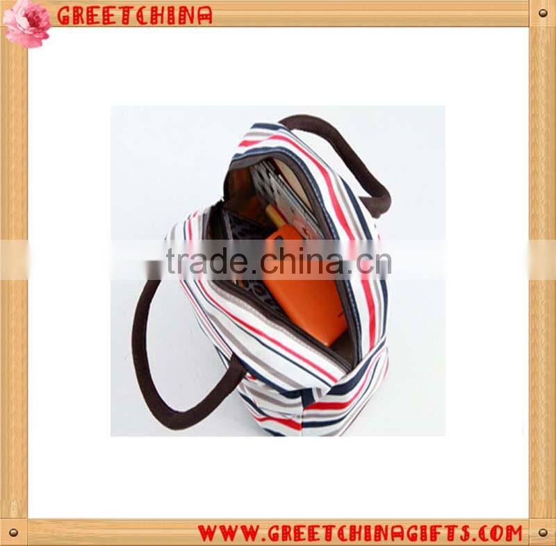 Custom LOGO Fashion Stripe Tote Oxford Lunch Bag Wholesale