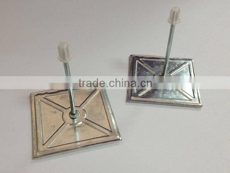Insulation Anchor, Self Adhesive Hanger Pin With Cap & Washer