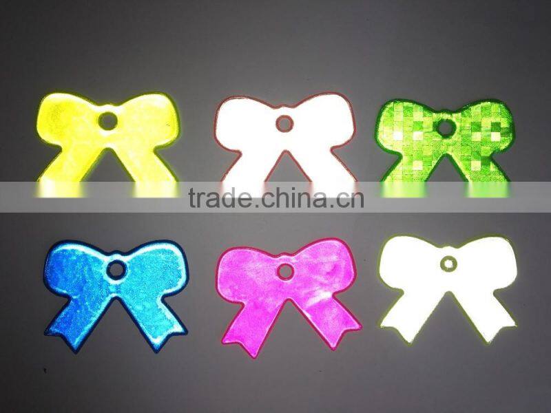 wholesales customized PVC BOW reflective key chain