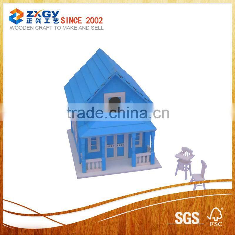 2015 new product colorful wooden villa bird house
