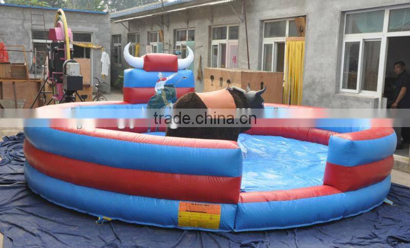 Inflatable mechanical bullfight