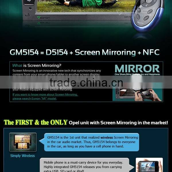 EONON GM5154 Gray 7 Inch Digital Touch Screen Car DVD Player with Screen Mirroring Function& Built-in GPS For OPEL