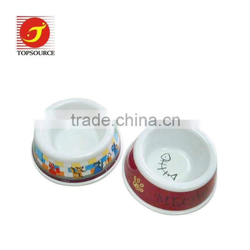 Hot Sale Fashional Plastic Dog Bowl With Cute Picture