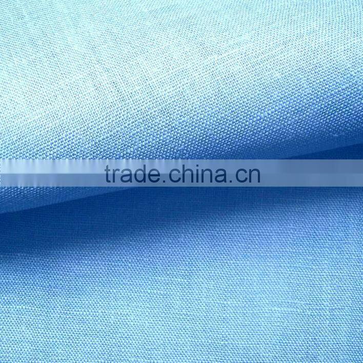 China supply 100% linen fabric 14*14/50*54 dyed linen fabric