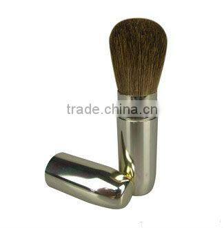 metal retractable makeup powder/foundation/blush brush