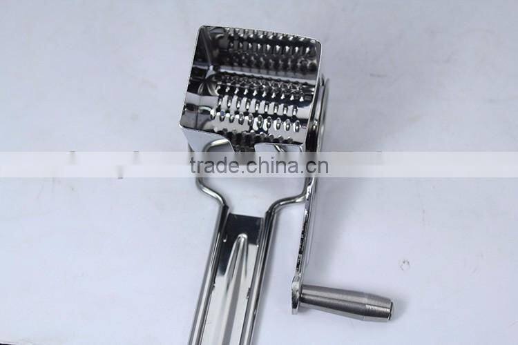 Hot Sale Stainless Steel Kitchen Rotary Grater Multi-functional Round Cheese Grater