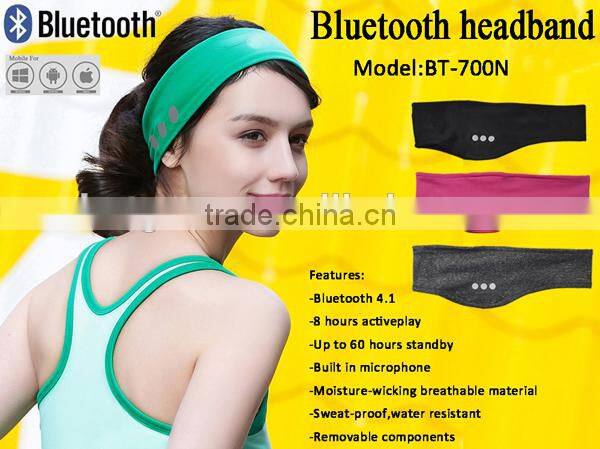 Wireless Bluetooth Sports Headband Earphones Handsfree Call Music Mic Speaker