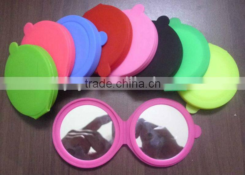 china factory silicone round make up mirror