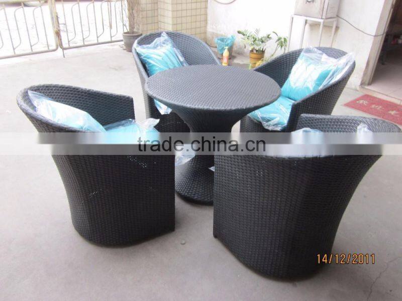 outdoor restaurant party furniture long dining glass table and chairs rattan garden set YPS002