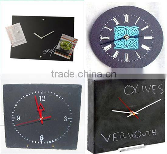 Eco-friendly slate wall clock with different images