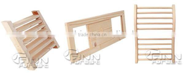 Pine wood frame sauna room hourglass sand timer