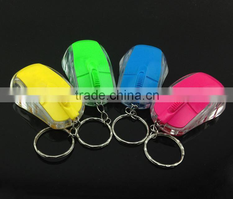 Luminous mouse plastic keychain innovative High quality keychain factory