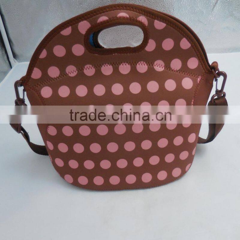 hot-sale eco-friendly neoprene material waterproofed picnic lunch cooler tote bag with lanyard/strap/handle