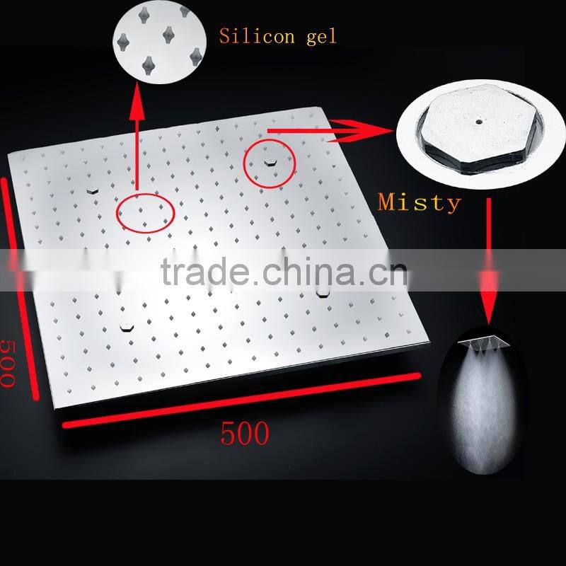 20 inch temperature conctrol led color rain spa shower head luxury bathroom accessories water screen shower bath