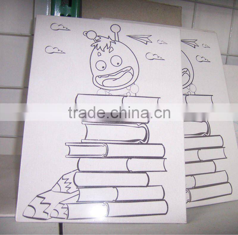 stretched canvas printed with blank photo