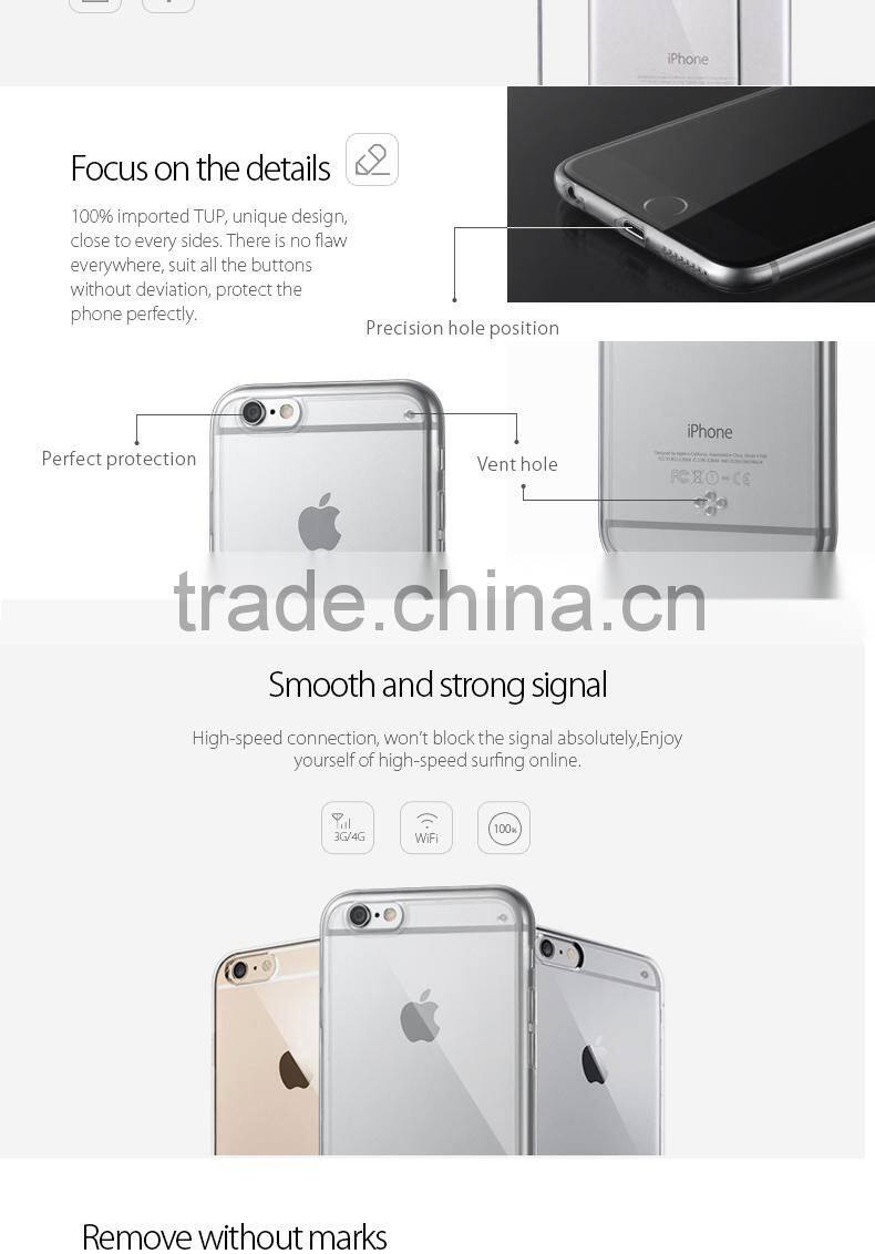 2015 New Crystal Case For Cell Phone TPU+PC Clear Case Cover for iPhone 6s