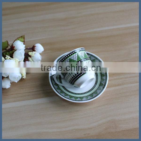 Factory wholesale ceramic espresso cup and saucer