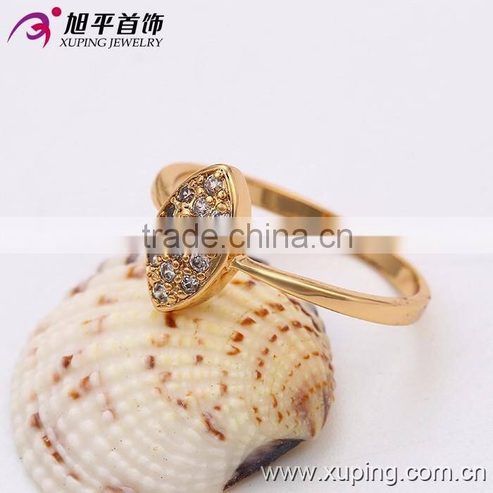 13385 Xuping fashion jewelry China wholesale 18k gold ring designs luxury glass rings charm jewelery for women