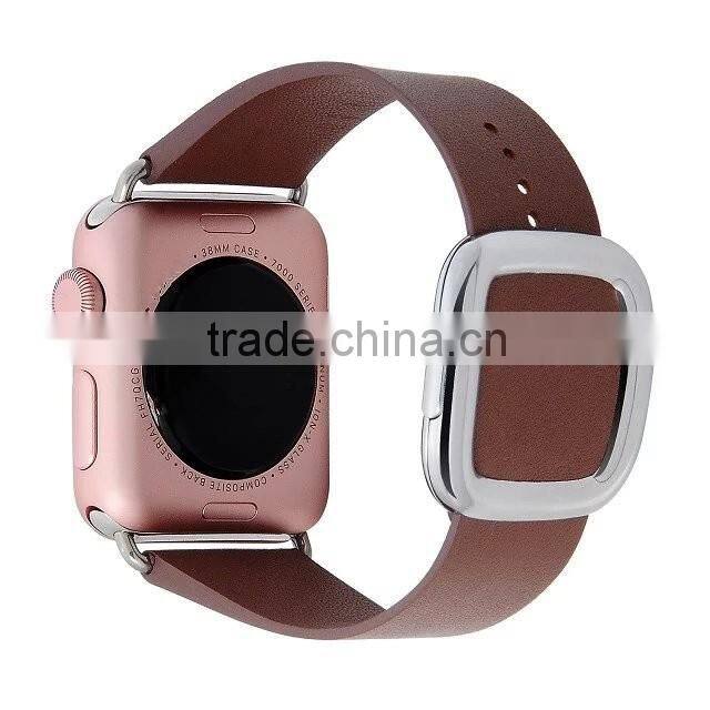 2016 new hot Smart Watch Replacement Strap Leather Band Modern Buckle Watch band For Apple Watch