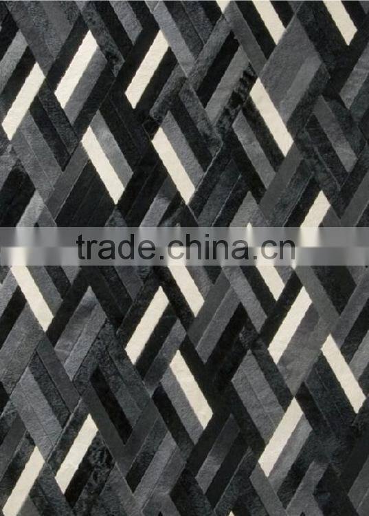 Cowhide leather carpet