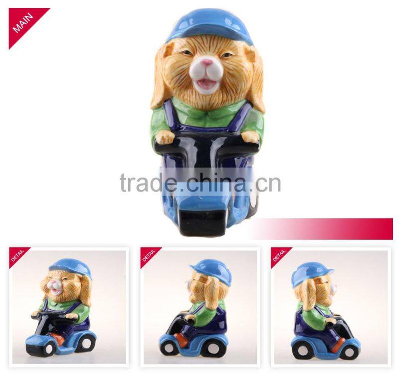 Hot selling new design rabbit shape lovely ceramic piggy bank