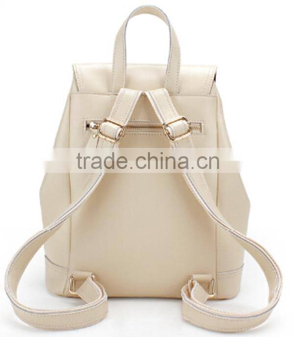Brand designer fashion lady trendy backpack;New fancy trunover lock cords backpack;