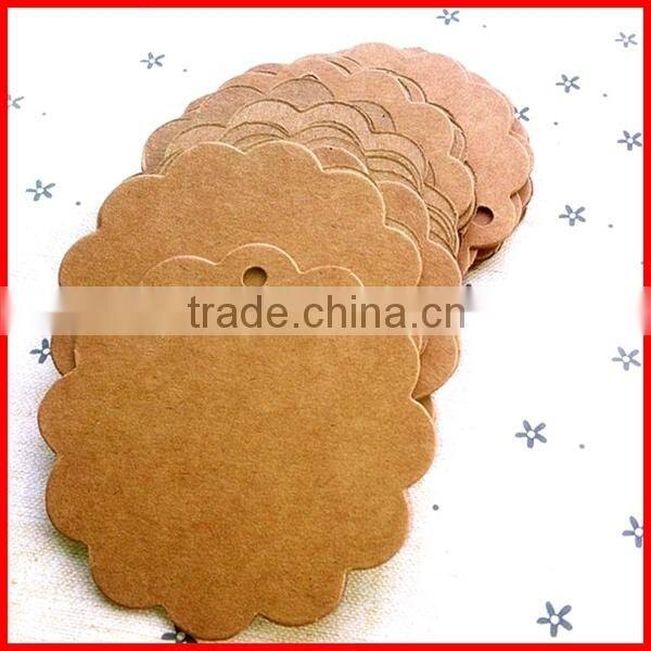 Customized Printed Kraft Paper Hangtag For Garment With Rope