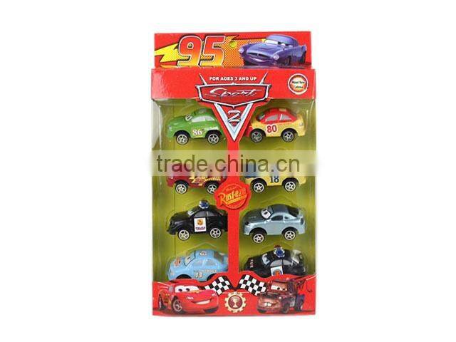 cheap plasic mini pull back car toy with 8 different design