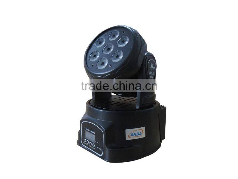 Best selling stage lighting rgbw 4in1 7pcs 10W led moving head wash light