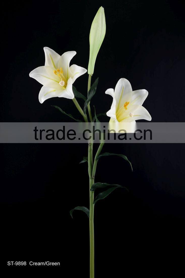 88 cm PVC Real Touch Tiger Lily Spray Artificial Flower