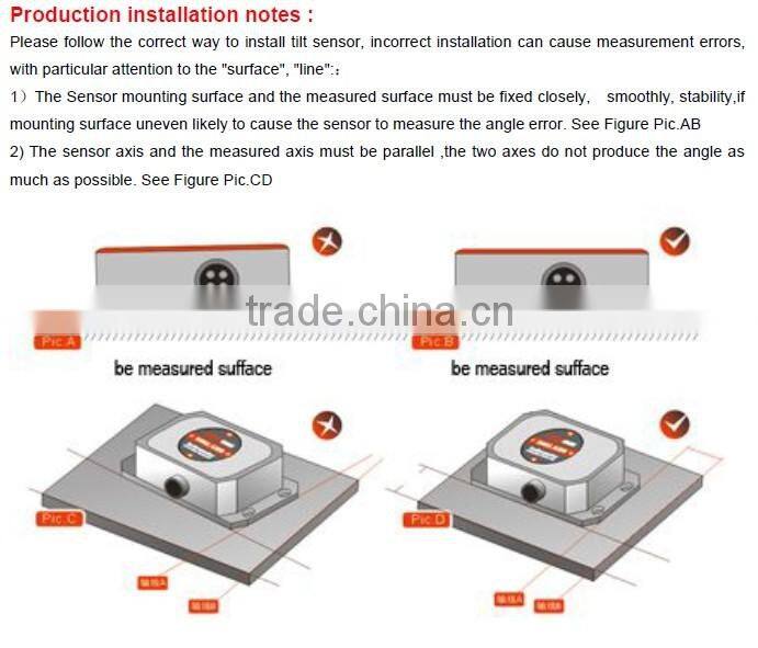 ACA626T High Accuracy Tilt Sensor with Full Temperature Compensation