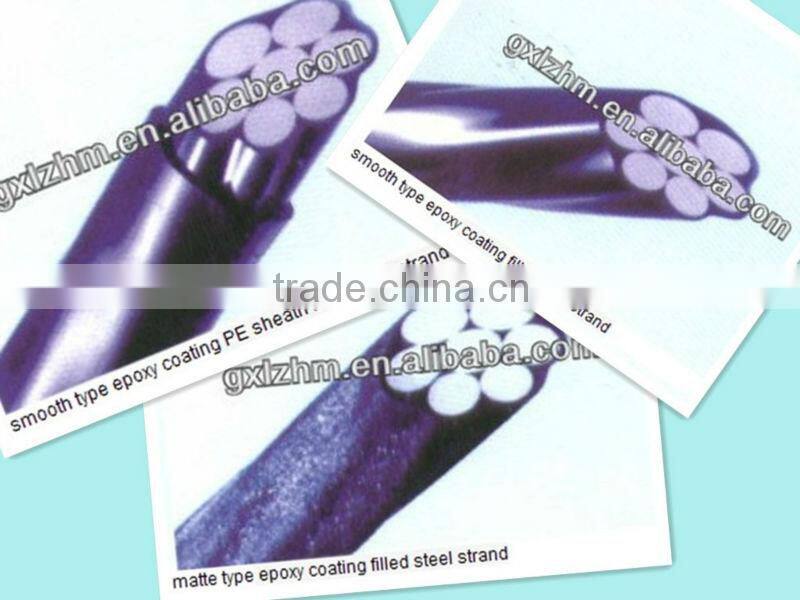 The filled epoxy coating steel strand