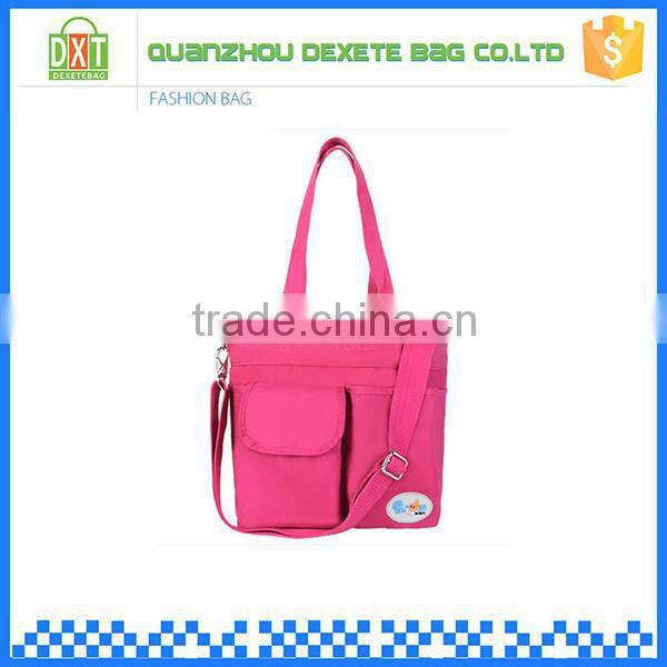 Pink custom outdoor fashion adjust shoulder baby diaper bag