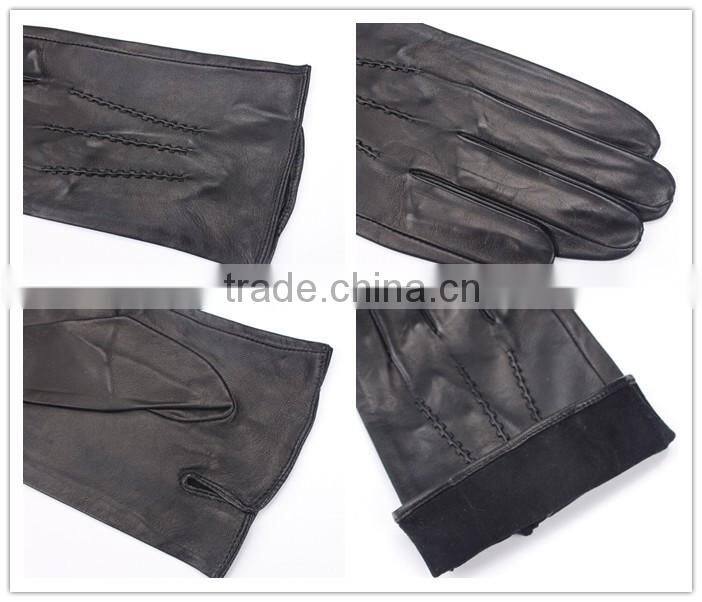 Men Thinsulate Leather Gloves Soft Fleece Lined Winter Warm Gloves