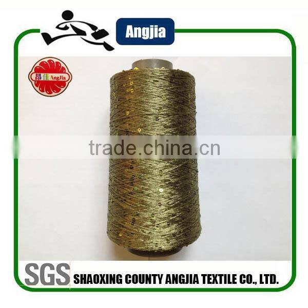 3mm sequin yarn 100% polyester for sweater scarf knitting
