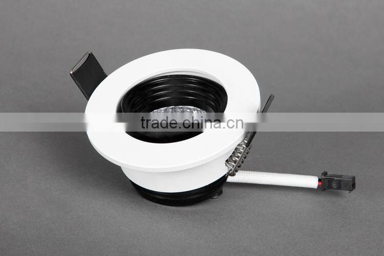 Recessed mini spot light 3w led downlight with black anti-glare inner ring