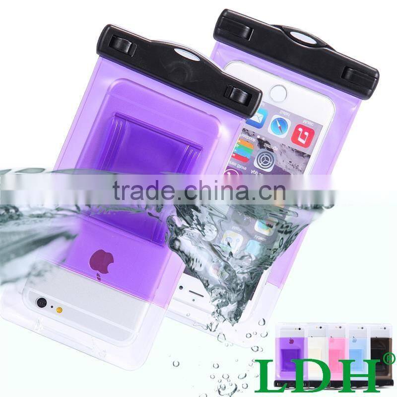 6s/ Plus Waterproof Bag Phone 100% Sealed Crystal Cases For Apple iPhone 6 6S Plus Watertight Soft Clear Touch Safe Diving Pouch