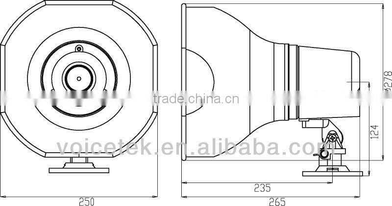 long distance waterproof power horn speaker