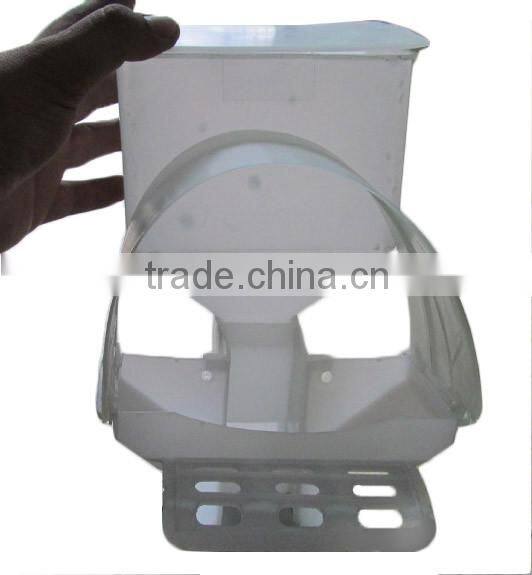 Automatic cage use plastic birds water bowl pigeon waterer with T joint