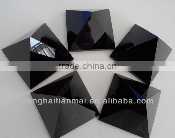 Natural Obsidian Crystal Pyramid Black Obsidian Rock Pyramid For Sale / Obsidian Pyramid for Meditation