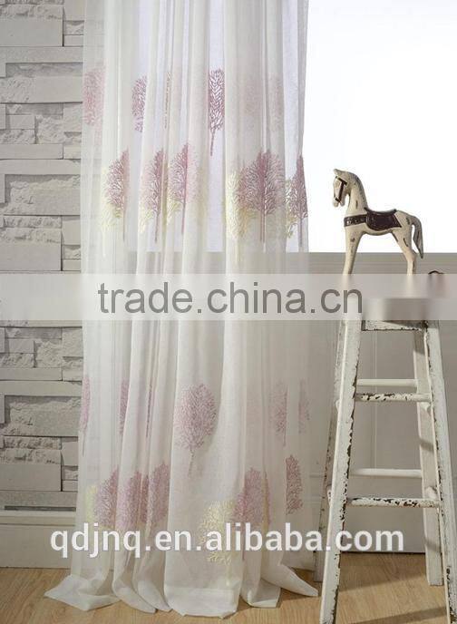 Wholesale China Elegent Patterned Modern Embroidered Sheer Voile Curtains