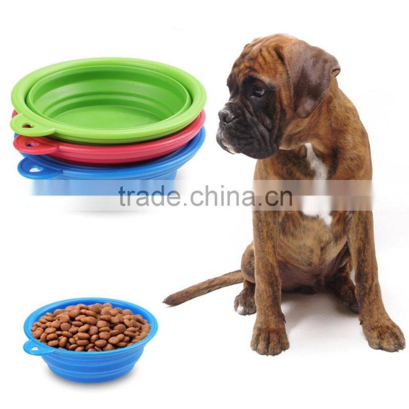 Collapsible Silicone Pet Bowl Dog Food Feeder